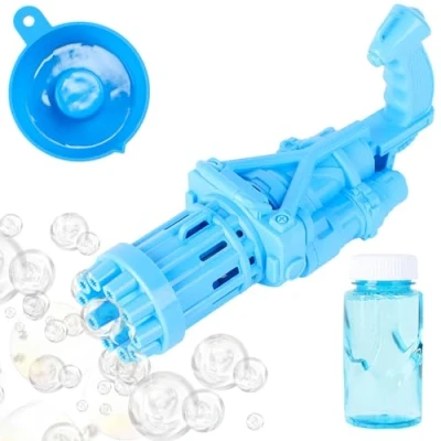 Imagen de Toyland® Bubble Blaster Toy con soplador de 10 Orificios Solución Burbujas incluida Juguetes al Aire Libre Juegos jardín