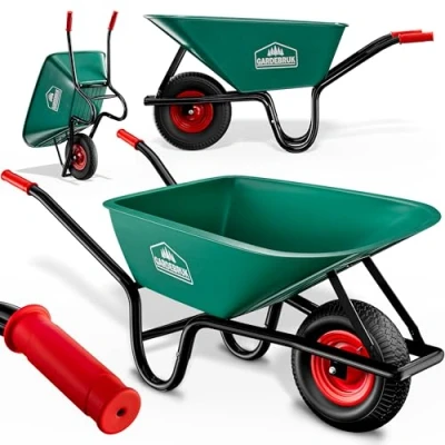 Imagen de Gardebruk Carretilla de Jardín 100L Carga Máx. 250KG Carretillas Obra Todo Terreno Trabajos Jardinería