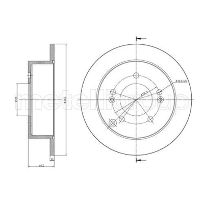 Imagen de Disco de freno METELLI 23 0869C