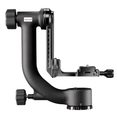 Imagen de Mantona Gimbal TK I Cabezal para trípode teleobjetivos (Incluye Zapata de Cambio rápido, conexión 3/8&quot;), Negro