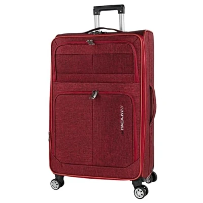 Imagen de ITACA Maletas Grandes Maleta Grande Blanda de Tela. Trolley Viaje Blandas y Tela Resistentes. con candado combinacion., Granate