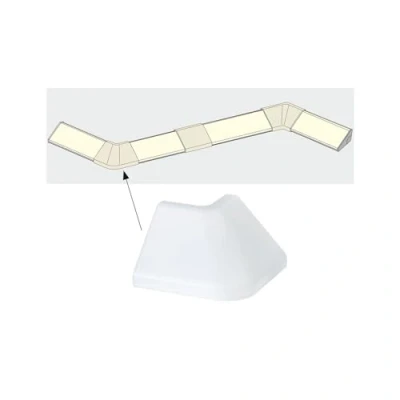 Imagen de Paulmann 70265 Delta Profil Corner para la terminación de perfiles en esquinas, pack 2, accesorio Profil, satinado, plástico, strips LED