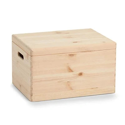Imagen de Zeller 13152 Caja Multiusos con Tapa, Madera, Marrón, 40x30x23.5 cm