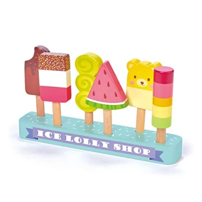 Imagen de Tender Leaf Toys Juego de polos hielo madera Juegos comida imaginativos para jugar y