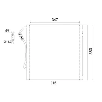Imagen de MAHLE ORIGINAL AC 451 000S Condensador con secador 14 11,0 347 SMART: City Coupe, Cabrio, Fortwo I Coupé