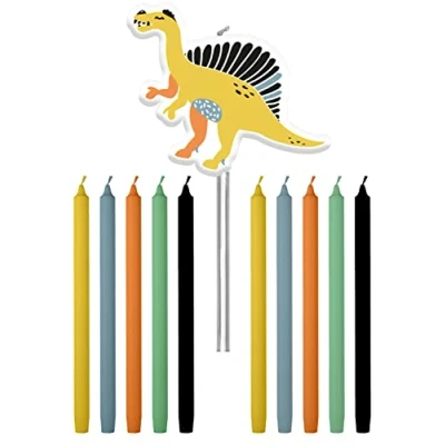 Imagen de Folat Velas Dino Roars 10cm 11 piezas, multicolor, 10 centimeters (68381)