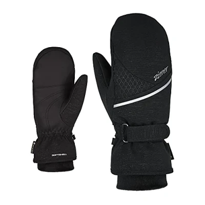 Imagen de Ziener Manoplas de esquí para Mujer Kiani, Impermeables, Transpirables, cálidas, Gore Tex, Color Negro, 6,5