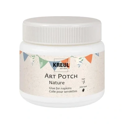 Imagen de KREUL 49141 Art Potch Nature, transparente, 150 ml, adhesivo al agua para técnicas servilletas y decorativas, madera, cerámica, piedra cartón