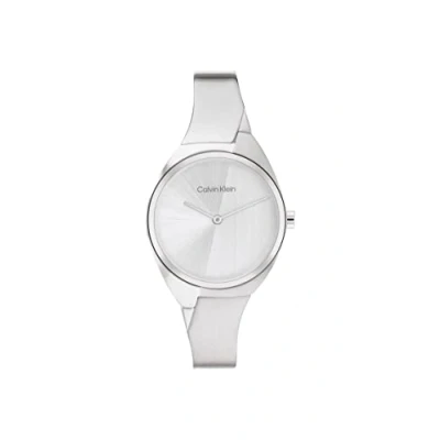 Imagen de Calvin Klein 2H SS 30MM Sunray Vertically Brushed DIAL Bangle Reloj, Mujer, Talla: One Size, Silver coloured