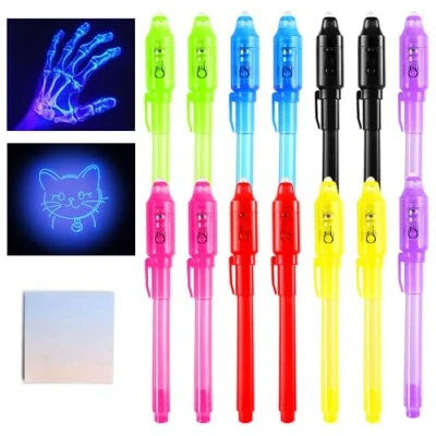 Imagen de DazSpirit 14Piezas boligrafo de Tinta Invisible y mágico luz UV para mensajes secretos fiestas Noticias Regalos Sencillas mágicas