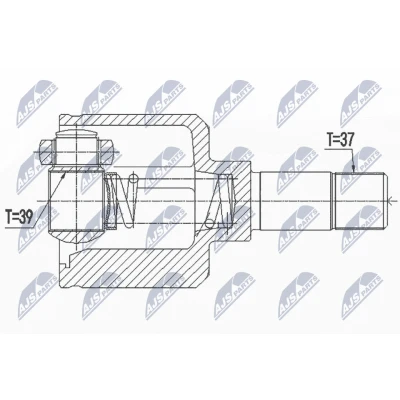 Imagen de NTY NPW PE 056 Junta Homocinética Caja de cambios manual Eje delantero, izquierda PEUGEOT: Expert III Furgón