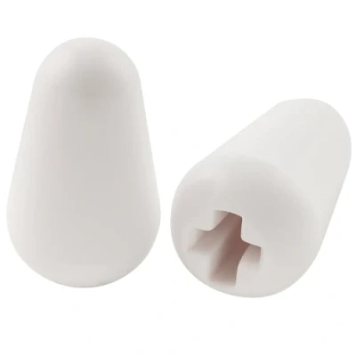 Imagen de Musiclily Ultra Universal Guitarr Botones Selector 5 Posiciones Strat Switch Tips Caps para Guitarra Eléctrica Fender Squier Strat, Blanco(Set de 2)