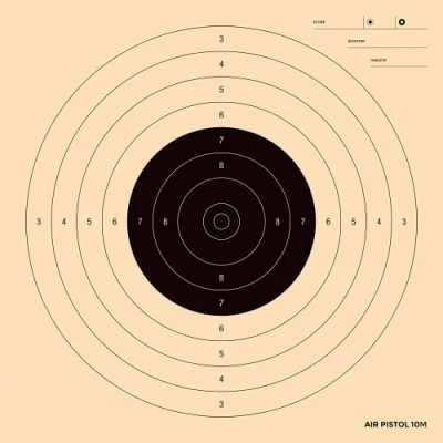 Imagen de Flip Target Pack de 1000 Dianas Papel, 10 M Pistola Aire Comprimido, Réplica Oficial la ISSF, 14 x cm, 1 Centro