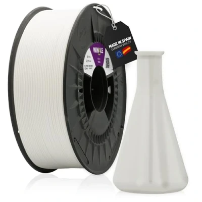 Imagen de WINKLE Filamento PP (Polipropileno) Blanco Impresora 3D 1,75mm 700g Alta Resistencia al Impacto Bobina