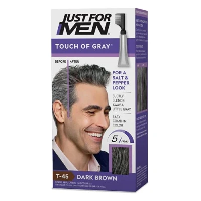 Imagen de Just For Men toque de gris # T 45 color marrón oscuro