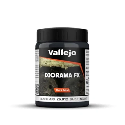 Imagen de Vallejo Weathering Effects Pintura Acrílica Negro Grueso Barro Acabado Realista, 200ml. para Simular Texturas de u Oxido Modelismo