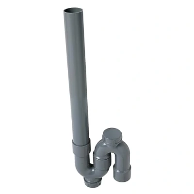 Imagen de Wirquin 30724301 Sifón para lavadora (PVC simple, culata de salida vertical, color gris