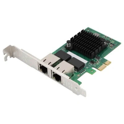 Imagen de tarjeta de red PCI E para i350 AM2, adaptador con CD controladores, Gigabit procesador 10/100/1000 Mbps, Ethernet servidores PC, computadoras comunes