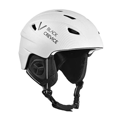 Imagen de BLACK CREVICE Casco de esquí Streif I a Prueba Golpes con diseño Deportivo Unisex Snowboard Ventilación Activa Talla Ajustable (S, Blanco Mate/Negro)
