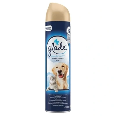 Imagen de Glade® Mascota Aerosol Ambientador Spray contra malos olores. Esencia para casa y baño, 1 unidad, 300ml