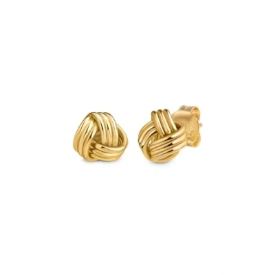 Imagen de Amberta Allure Pendientes Pequeños Con Nudo para Mujer en Oro de 9 Quilates: