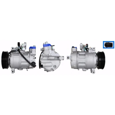 Imagen de LUCAS ACP01265 Compresor de Aire Acondicionado PAG 46 YF R134a, R1234yf con juntas AUDI: A7 Sportback, A6 C7 Sedán, Avant