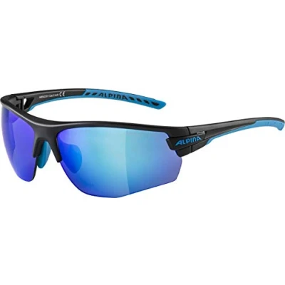 Imagen de ALPINA Unisex Adultos, TRI SCRAY 2.0 HR Gafas deportivas, black matt cyan, One Size