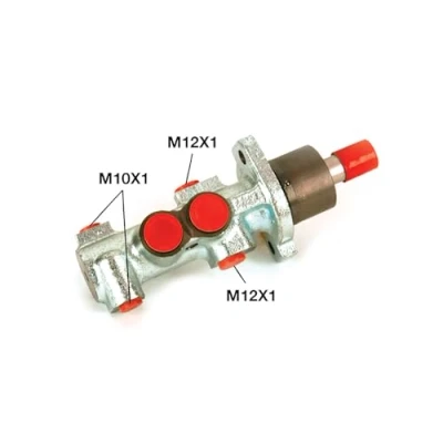 Imagen de HELLA 8AM 355 503 891 Cilindro Maestro de Freno 23,81 Aluminio M10 x 1 (x2) / M12 CITROËN: Berlingo First I, Xsara Picasso