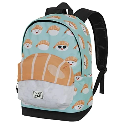 Imagen de Oh My Pop! Nigiri Mochila HS FAN 2.0, Turquesa, 30 x 41 cm, Capacidad 22 L