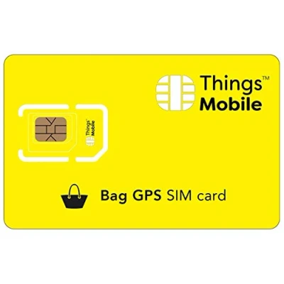 Imagen de Tarjeta SIM para Tracker/LOCALIZADOR GPS de Maletas Things Mobile con Cobertura Global y Red multioperador GSM/2G/3G/4G, sin costes fijos, vencimiento. 10 crédito Incluido
