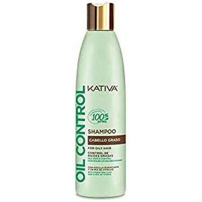 Imagen de Kativa Oil Control Champú Cabello Graso 250 ml de Raíces Grasas 48 horas Limpieza Profunda Sin Sulfatos Arcilla Purificante y un Mix Cítricos