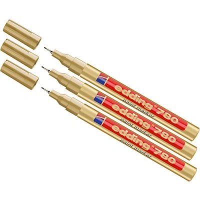 Imagen de Edding Marcador de pintura 780, 0,8 mm (3 x oro)