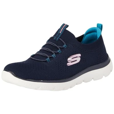 Imagen de Skechers Summits Zapatillas, Mujer, Talla: 38.5, Navy/teal/pink Zapatos