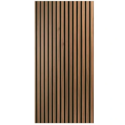 Imagen de Art3d Paneles acústicos 60 x 120 cm MDF 4 de madera 3D pared Revestimiento fonoabsorbente para paredes y techos lamas 2 grosor Nogal 2,88㎡