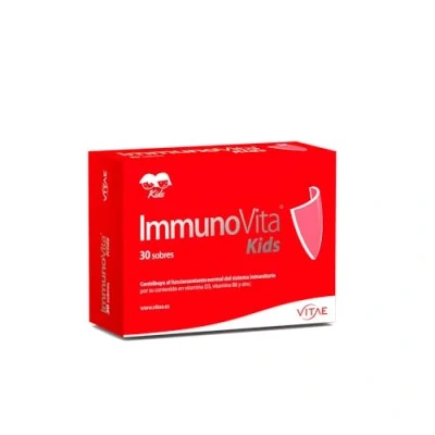 Imagen de Vitae ImmunoVita Kids 30 sobres Betaglucanos de levadura, vitamina D3, B6 y zinc Activar las defensas los niños Sistema inmunitario fuerte