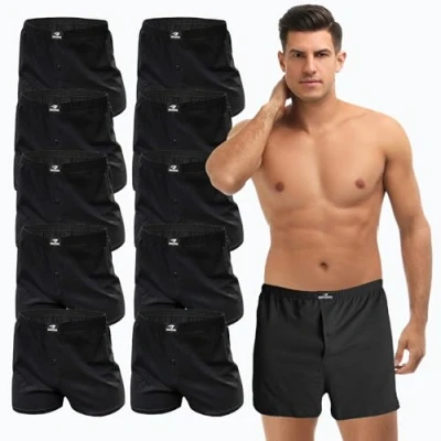 Imagen de SGS Pack de 6 o 10 Calzoncillos bóxer algodón para Hombre, Hombres Que aprecian los Pantalones cómodos y Holgados. Ropa Interior Primera Calidad como Hombre
