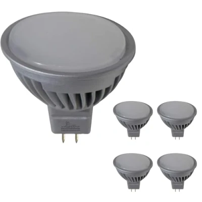 Imagen de LED ATOMANT Pack 5x Bombilla MR16 12V/24V 7W Regulable. Color Blanco Frio (6500K). 600 Lumenes. 120 grados. GU5.3