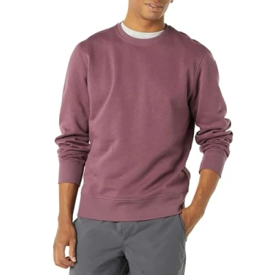 Imagen de Amazon Essentials Sudadera de Forro Polar con Cuello Redondo (Disponible en Tallas Grandes y Largos Especiales) Hombre, Morado, L