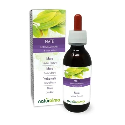 Imagen de Yerba mate (Ilex paraguariensis) hojas Tintura Madre sin alcohol Naturalma Extracto líquido gotas 120 ml Complemento alimenticio Vegano