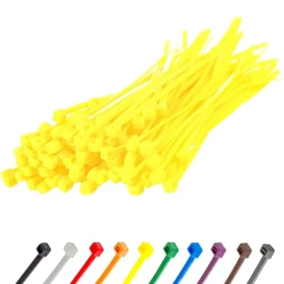 Imagen de Gocableties Bridas plastico amarillas para cables 100 Piezas 200 mm x 2,5 Resistentes a los rayos