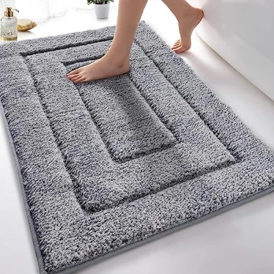 Imagen de DUNSOO Alfombrilla Baño, Alfombra Baño Antideslizante Suave y Acogedora, Ducha Agua Absorbente, de para Bañera,