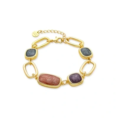 Imagen de LUXENTER Pulsera de Resina Multicolor acabada en oro amarillo 18K Orzur