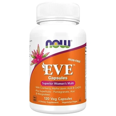Imagen de Now Foods, EVE, Multivitamínico para la Mujer, 120 Cápsulas veganas, Testado en Laboratorio, Sin Gluten, Vegetariano, No GMO