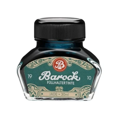 Imagen de Barock 1910 Jade, tinta de escritura para pluma estilográfica, cristal, bolígrafo tinta, en tintero, 30 ml, azul petróleo, turquesa