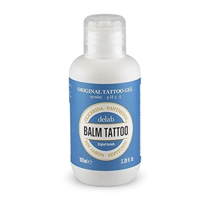 Imagen de Balm Tattoo Cleansing Gel de 100 ml Limpiador Tatuajes Línea Aftercare con Fórmula Hidratante para Pieles Sensibles Tatuadas Alivia la Picazón y Facilita Curación
