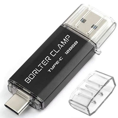 Imagen de 128GB Memoria USB de Tipo C, Unidad Flash 3.0 Doble Puerto, C OTG Memory Stick Pendrive para Smartphones, Tabletas y Computadoras (Negro)