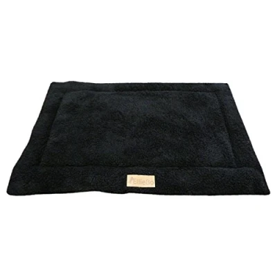 Imagen de Ellie Bo Cama de felpa Sherpa en color negro para jaulas y cajas grandes 89 cm