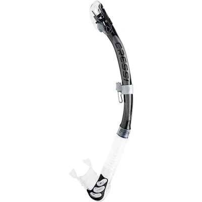 Imagen de Cressi Alpha Ultra Dry ES258055 Snorkel, color negro / plateado
