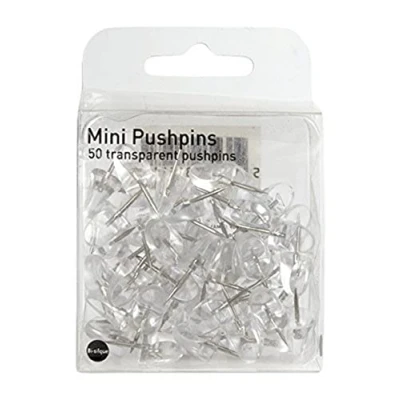 Imagen de Bi Office PI2119 Mini chinchetas, 50 unidades, transparente