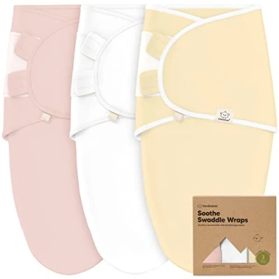 Imagen de Sacos orgánicos para Dormir bebé Paquete de 3 pañales recién Nacido 0 a Meses Saco Nacido, (Daffodil)